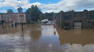 Downtown Newport, TN is still underwater